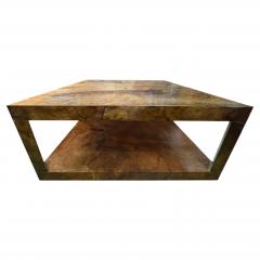 Karl Springer Karl Springer Attributed Lacquered Goatskin Cocktail Table - 4817275