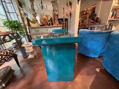 Karl Springer Karl Springer Attributed Lacquered Goatskin Console Table - 4108222