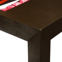 Karl Springer Karl Springer Backgammon Table in Embossed Lizard Leather 1970s - 2170982