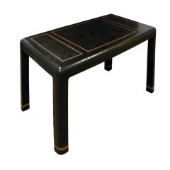 Karl Springer Karl Springer Backgammon Table with Folding Chairs in Ostrich 1970s signed  - 778954