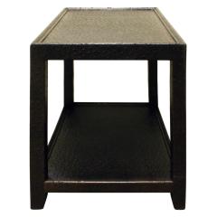 Karl Springer Karl Springer Black Ostrich Side Table 1970s - 403401