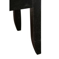 Karl Springer Karl Springer Bristol Side Table in Black Cobra 1980s Signed  - 2512092