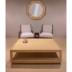 Karl Springer Karl Springer Chic Coffee Table in Embossed Lizard Leather 1993 Signed Dated  - 4207386