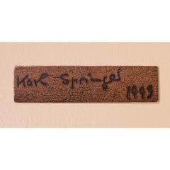 Karl Springer Karl Springer Chic Coffee Table in Embossed Lizard Leather 1993 Signed Dated  - 4207392