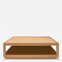 Karl Springer Karl Springer Chic Coffee Table in Embossed Lizard Leather 1993 Signed Dated  - 4209686