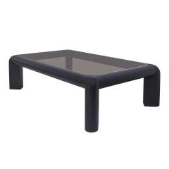 Karl Springer Karl Springer Chic Coffee Table in Embossed Lizard Leather 1994 Signed Dated  - 4435178