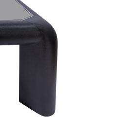 Karl Springer Karl Springer Chic Coffee Table in Embossed Lizard Leather 1994 Signed Dated  - 4435180