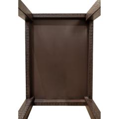 Karl Springer Karl Springer Chic Side Table in Embossed Crocodile Leather 1980s - 3092818