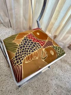 Karl Springer Karl Springer Chinese Curved Back Chair USA c 1980s - 4641571