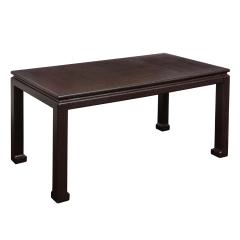 Karl Springer Karl Springer Chinese Style Writing Desk in Embossed Leather 1980s - 2084316