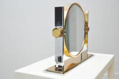 Karl Springer Karl Springer Chrome and Brass Vanity Mirror - 440407