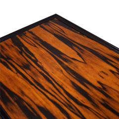 Karl Springer Karl Springer Coffee Table in Figured Zebrawood and Black Lacquer 1980s - 4221003