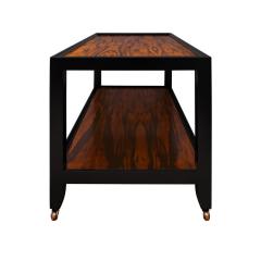Karl Springer Karl Springer Coffee Table in Figured Zebrawood and Black Lacquer 1980s - 4221006