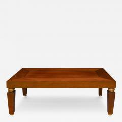 Karl Springer Karl Springer Coffee Table in Walnut with Macassar Ebony Gold Leaf 1980s - 3980827