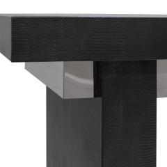 Karl Springer Karl Springer Console Table in Embossed Lizard Leather with Chrome Drawers 1970s - 4029049