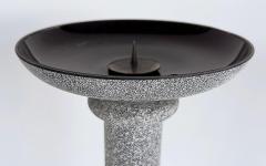 Karl Springer Karl Springer Designs Seguso Italy Black Scavo Candlesticks 1980s Set of 3 - 4541628