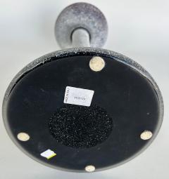 Karl Springer Karl Springer Designs Seguso Italy Black Scavo Candlesticks 1980s Set of 3 - 4541629