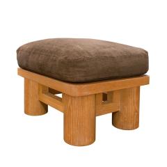 Karl Springer Karl Springer Dowelwood Ottoman in Solid Oak 1980s - 4331501