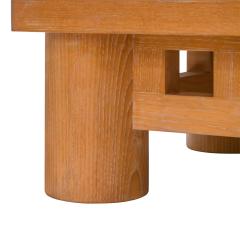 Karl Springer Karl Springer Dowelwood Ottoman in Solid Oak 1980s - 4331502