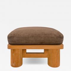 Karl Springer Karl Springer Dowelwood Ottoman in Solid Oak 1980s - 4332568