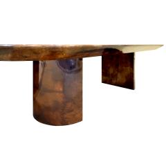 Karl Springer Karl Springer Exceptional Dining Table in Lacquered Goatskin 1980 - 1425408