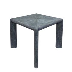 Karl Springer Karl Springer Exceptional Game Table in Blue Shagreen with Starburst Top 1980s - 3938140