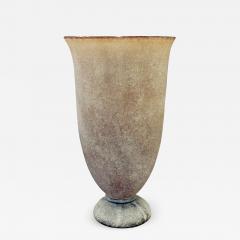 Karl Springer Karl Springer Exceptional Hand Blown Scavo Glass Vase 1980s signed  - 958315