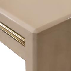 Karl Springer Karl Springer Exceptional Lacquered Goatskin Console Table 1980s - 4192166