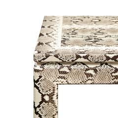 Karl Springer Karl Springer Exceptional Ming Coffee Table in Python 1980s - 2379105