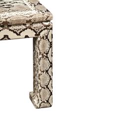 Karl Springer Karl Springer Exceptional Ming Coffee Table in Python 1980s - 2379108