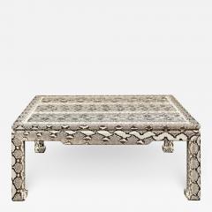 Karl Springer Karl Springer Exceptional Ming Coffee Table in Python 1980s - 2379775