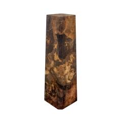 Karl Springer Karl Springer Exceptional Tapering Pedestal in Lacquered Goatskin 1970s - 3474773