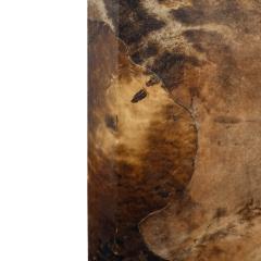 Karl Springer Karl Springer Exceptional Tapering Pedestal in Lacquered Goatskin 1970s - 3474776