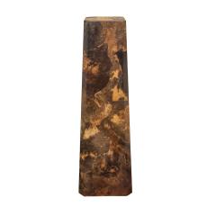 Karl Springer Karl Springer Exceptional Tapering Pedestal in Lacquered Goatskin 1970s - 3474780