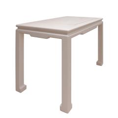 Karl Springer Karl Springer Exquisite Chinese Style Game Table in Lacquered Linen 1970s - 4260573
