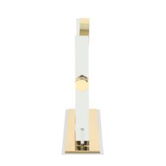 Karl Springer Karl Springer Extra Large Vanity Mirror in Polished Steel and Brass 1980s - 2343025