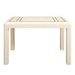 Karl Springer Karl Springer Game Table In Lacquered Linen with Bronze Accents 1980s - 2209512