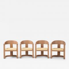 Karl Springer Karl Springer Goatskin Onassis Chairs With Ultrasude Upholstery Set Of 4 - 4130414