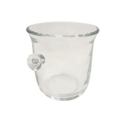 Karl Springer Karl Springer Hand Blown Glass Ice Bucket by Seguso 1980s Signed  - 3182570