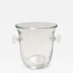 Karl Springer Karl Springer Hand Blown Glass Ice Bucket by Seguso 1980s Signed  - 3189022