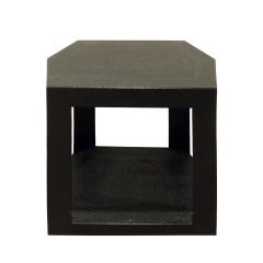 Karl Springer Karl Springer Hexagonal Side Table in Embossed Reptile 1986 signed  - 471885