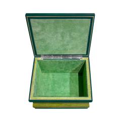 Karl Springer Karl Springer Hinged Box in Green Lacquer with Gold Foil 1970s - 4271999