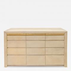 Karl Springer Karl Springer Impressive Chest of Drawers in Lacquered Goatskin 1980s - 3132585