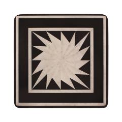 Karl Springer Karl Springer Impressive Game Table in Black Lacquer with Bone Inlays 1980s - 4287398
