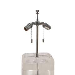 Karl Springer Karl Springer Impressive Stacked Lucite Table Lamp 1980s - 3242962