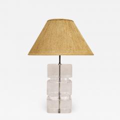 Karl Springer Karl Springer Impressive Stacked Lucite Table Lamp 1980s - 3243909