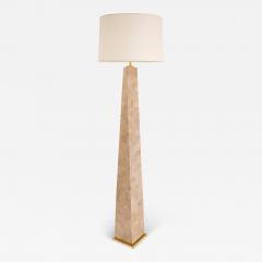 Karl Springer Karl Springer J M F Floor Lamp in Tessellated Fossilized Coral 1980s - 4115106