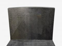 Karl Springer Karl Springer JMF Barstools Embossed Lizard Leather Brass USA 1986 - 4644676