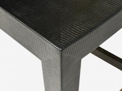 Karl Springer Karl Springer JMF Barstools Embossed Lizard Leather Brass USA 1986 - 4644678