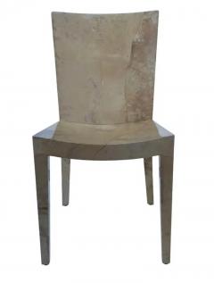 Karl Springer Karl Springer JMF Lacquered Goatskin Desk Chair or Side Chair in Beige Cream - 3136559